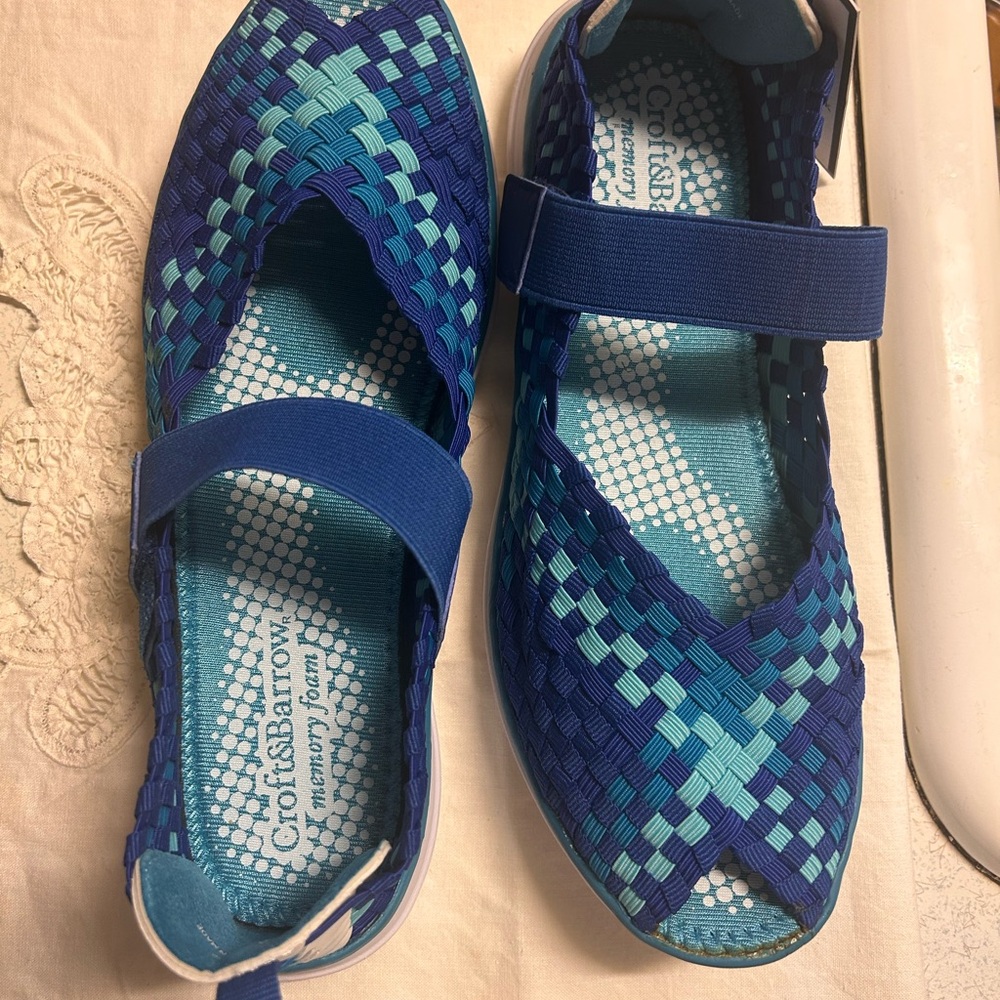 Croft & Barrow Blue Woven Shoes